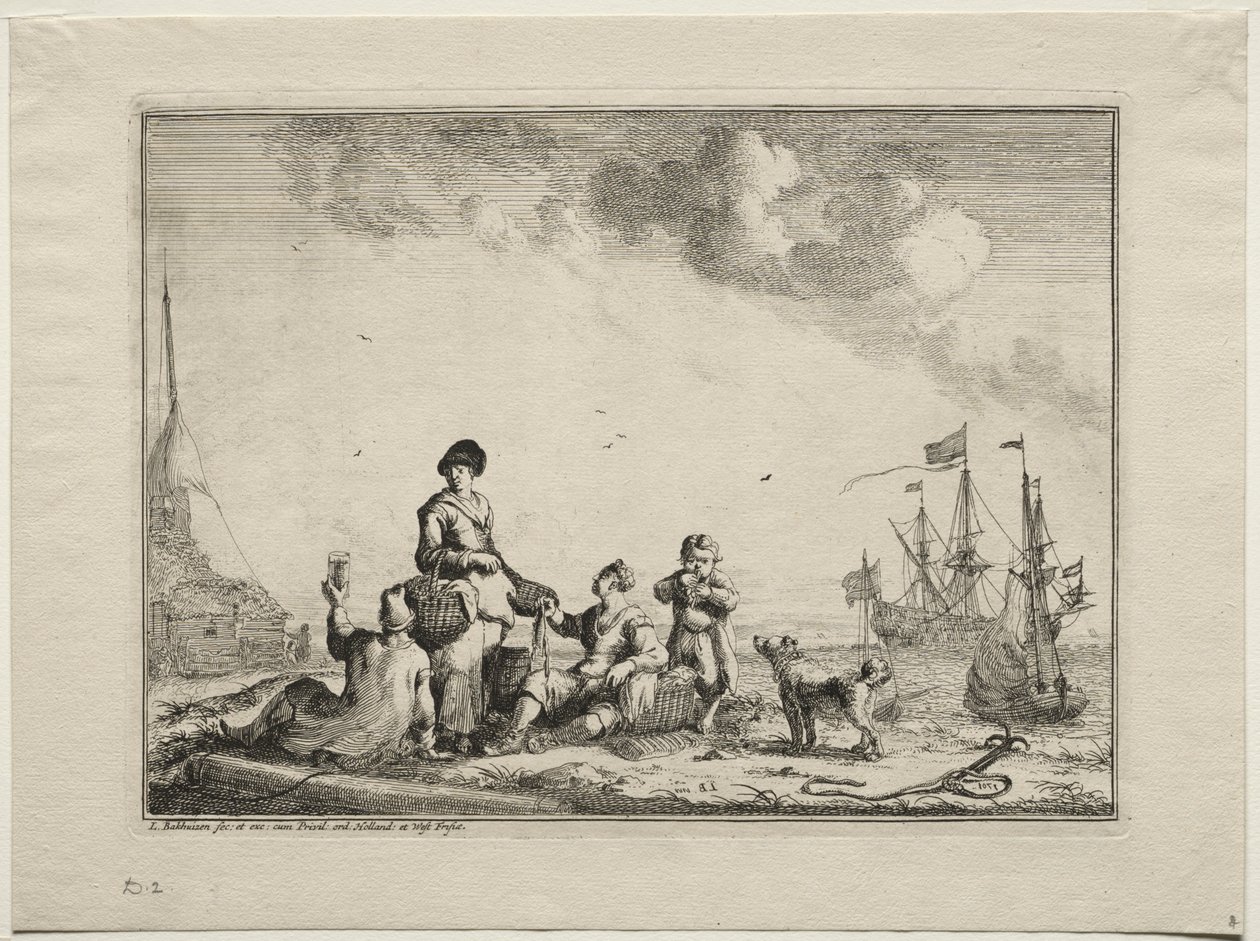Fiskförsäljare, 1701. av Ludolf Backhuysen