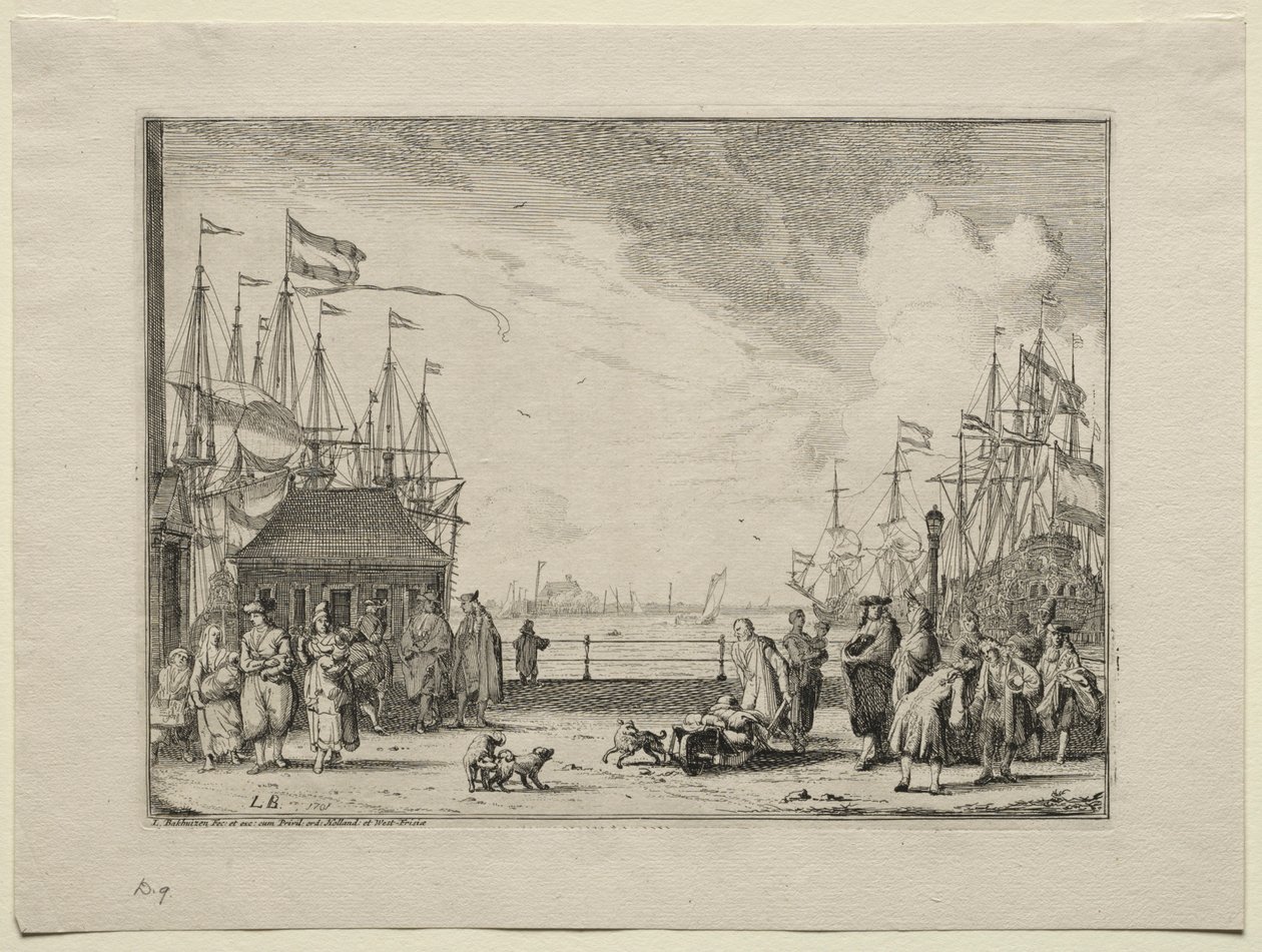Hamnen i Amsterdam, 1701. av Ludolf Backhuysen