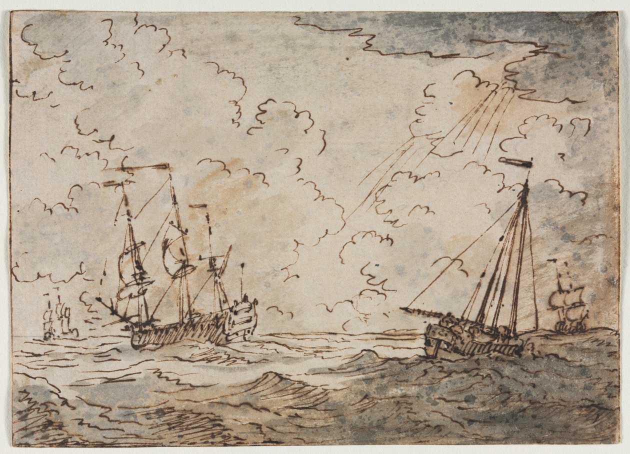 Skepp till sjöss, 1600-talet. av Ludolf Backhuysen