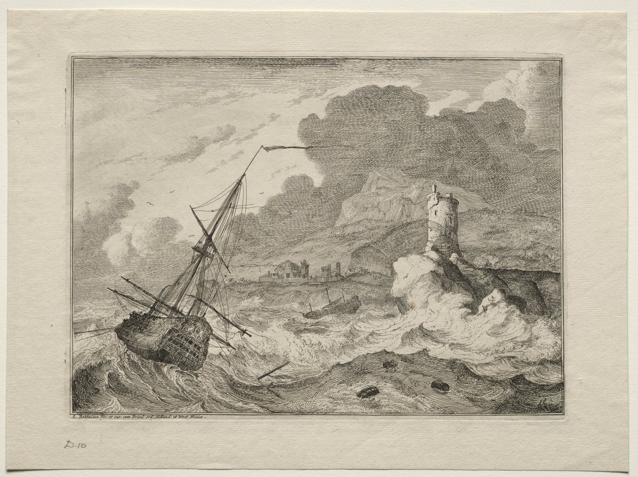Storm på havet av Ludolf Backhuysen