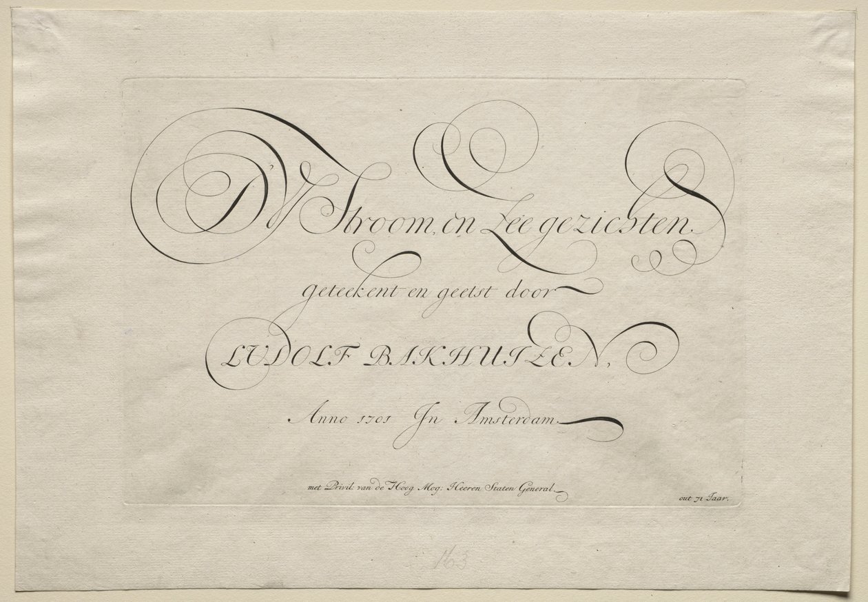 Floden IJ och havslandskapen, 1701. av Ludolf Backhuysen