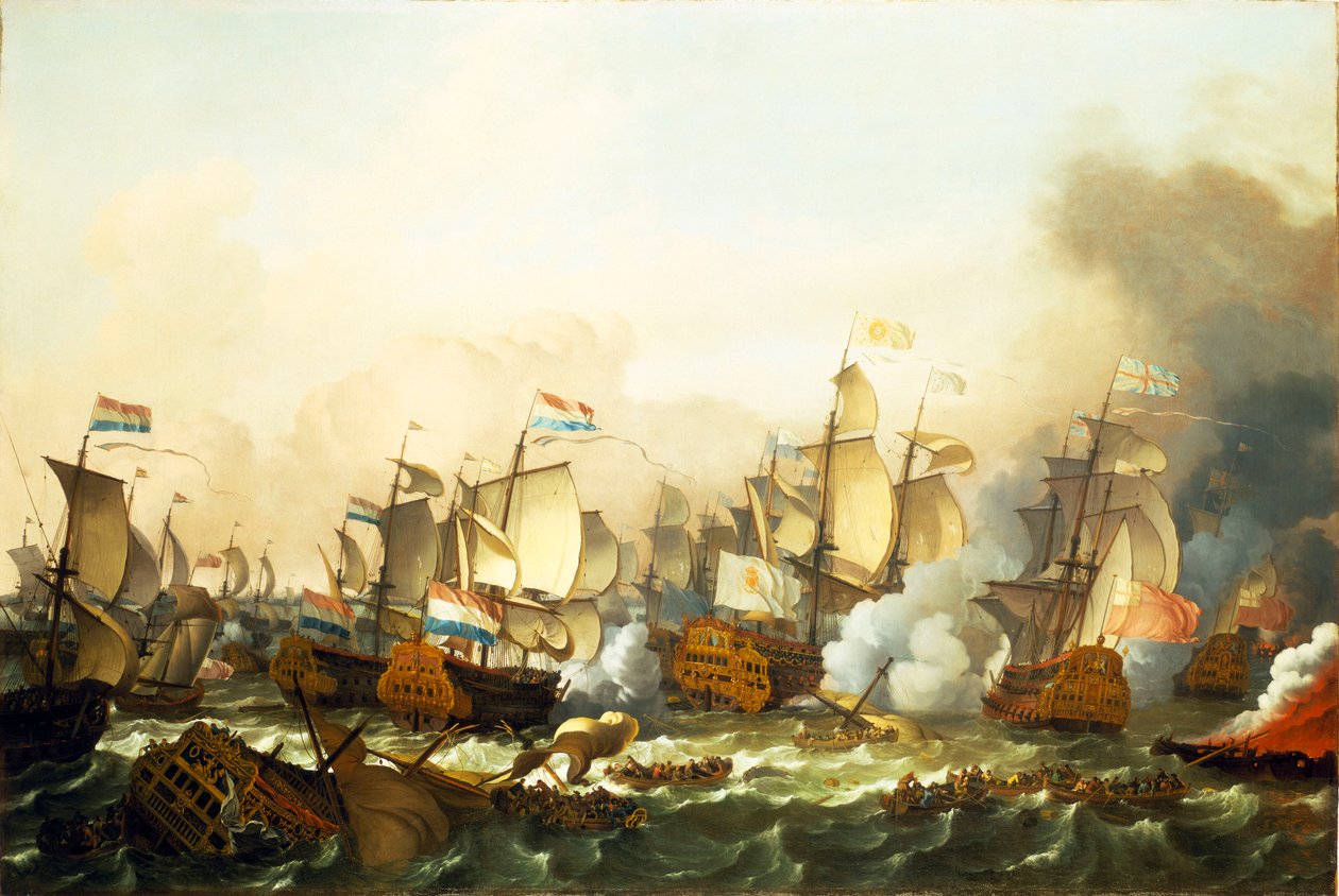 Slaget vid Barfleur av Ludolf Bakhuizen