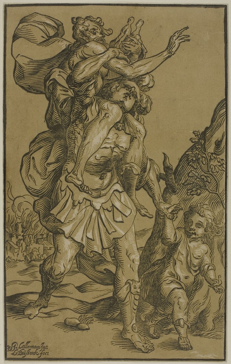 Aeneas och Anchises av Ludolph Büsinck
