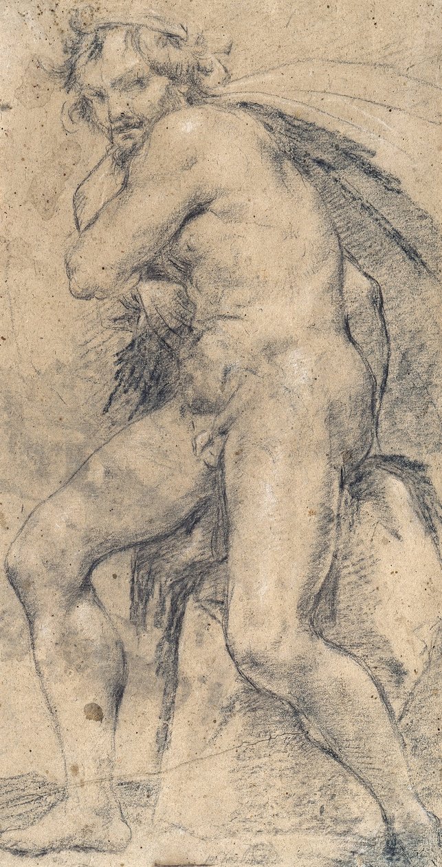 Male Nude (Hercules ) av Ludovico Carracci
