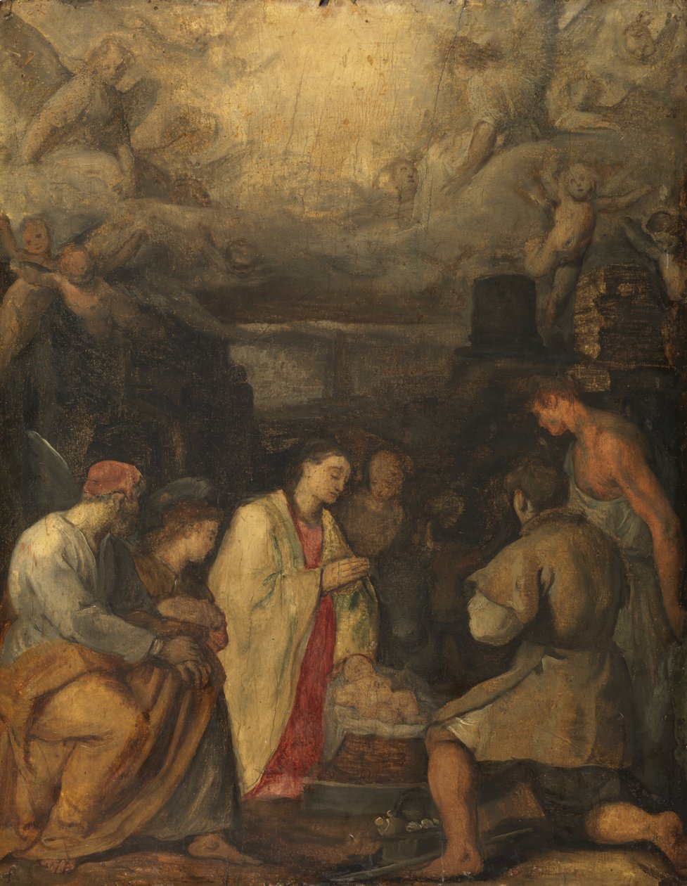 Tillbedjan av herdarna, c.1602 av Ludovico Cardi Cigoli
