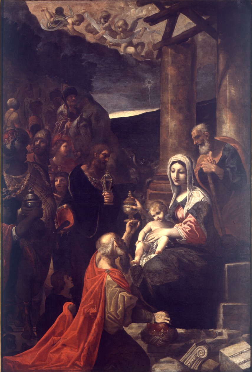 Tillbedjan av Magi av Ludovico Carracci