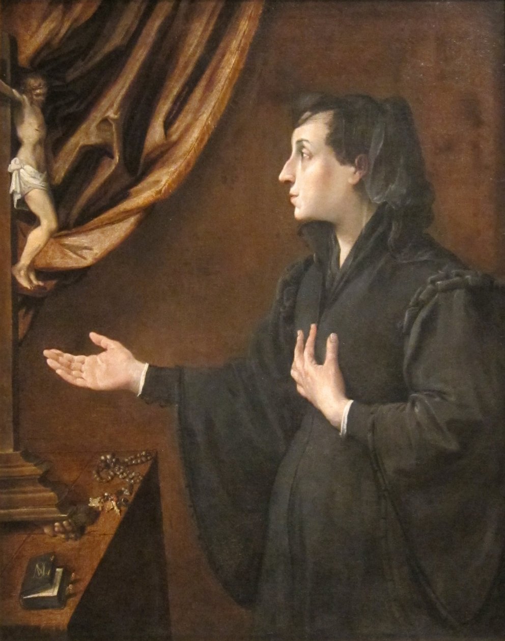 Porträtt av en änka av Ludovico Carracci