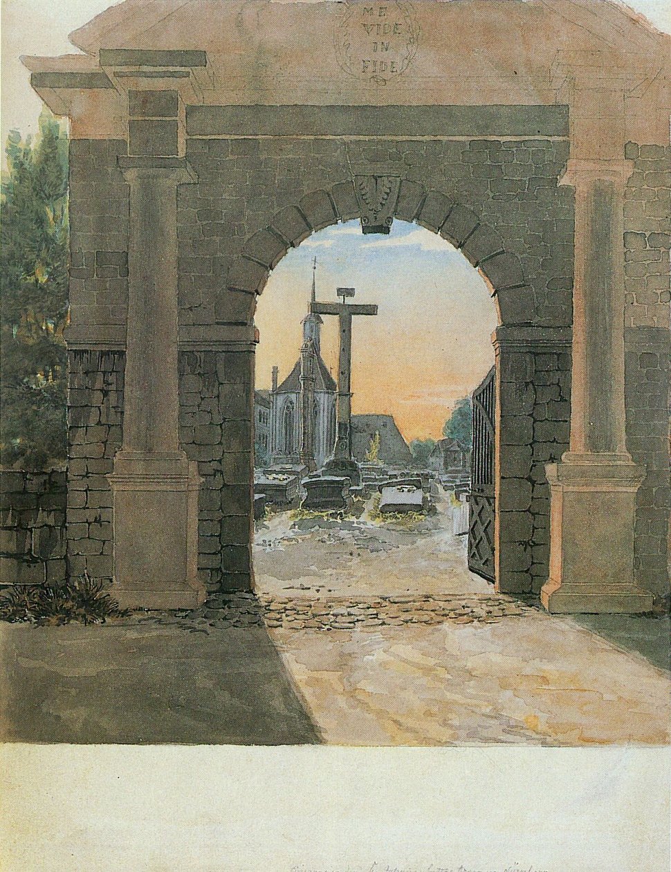 Eingang des Johannisfriedhofs in Nürnberg av Ludwig Emil Grimm