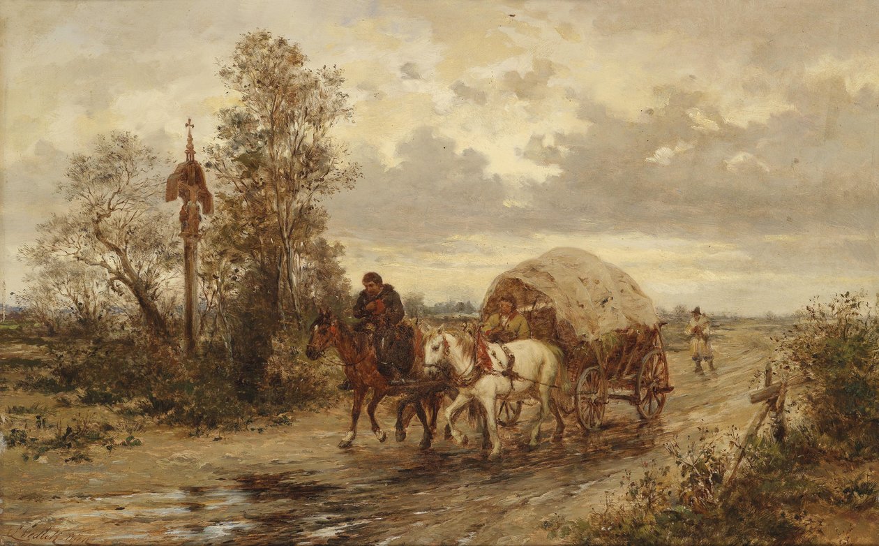 Auf der Landstraße av Ludwig Gedlek