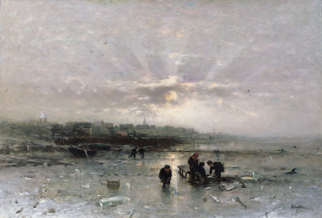 Isfiske av Ludwig Munthe