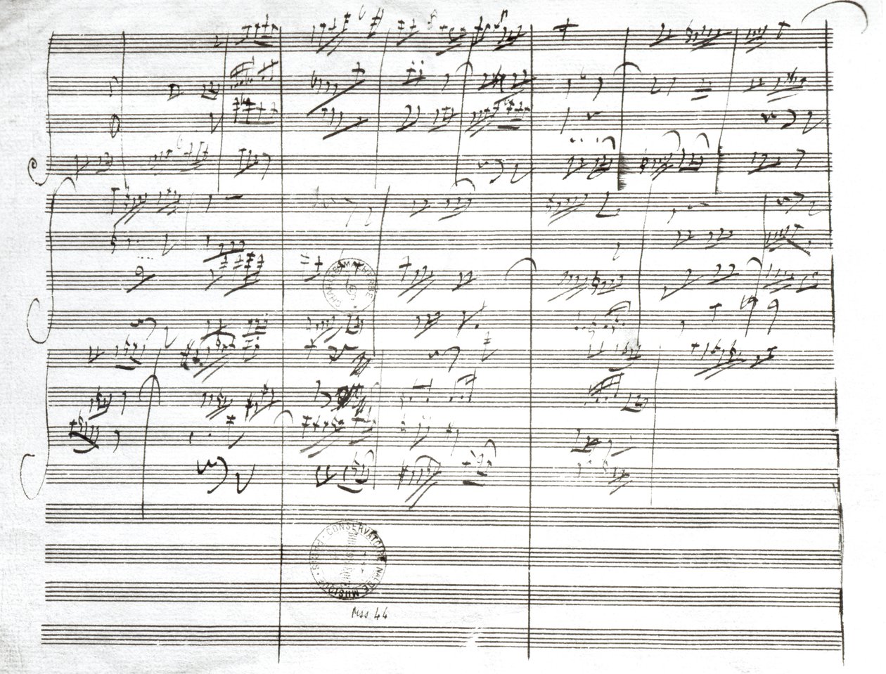 Partitur för den 3:e satsen av den 5:e symfonin av Ludwig van Beethoven