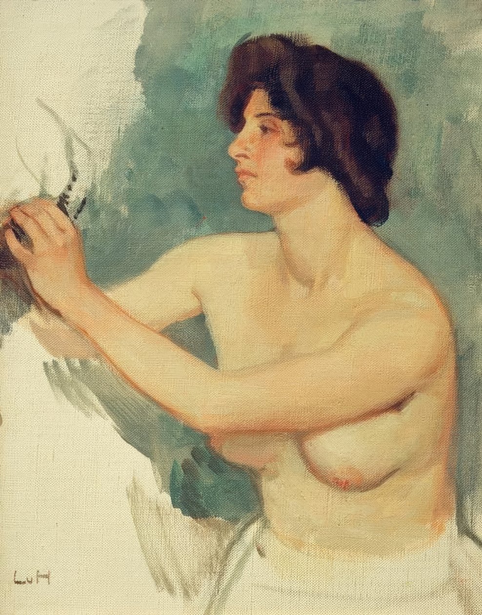 Kvinnor studerar av Ludwig von Hofmann