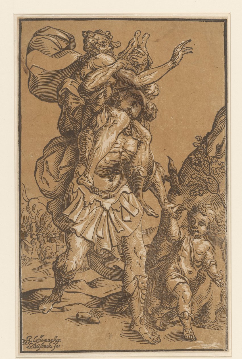 Aeneas bär sin far från Troja av Ludwig Businck