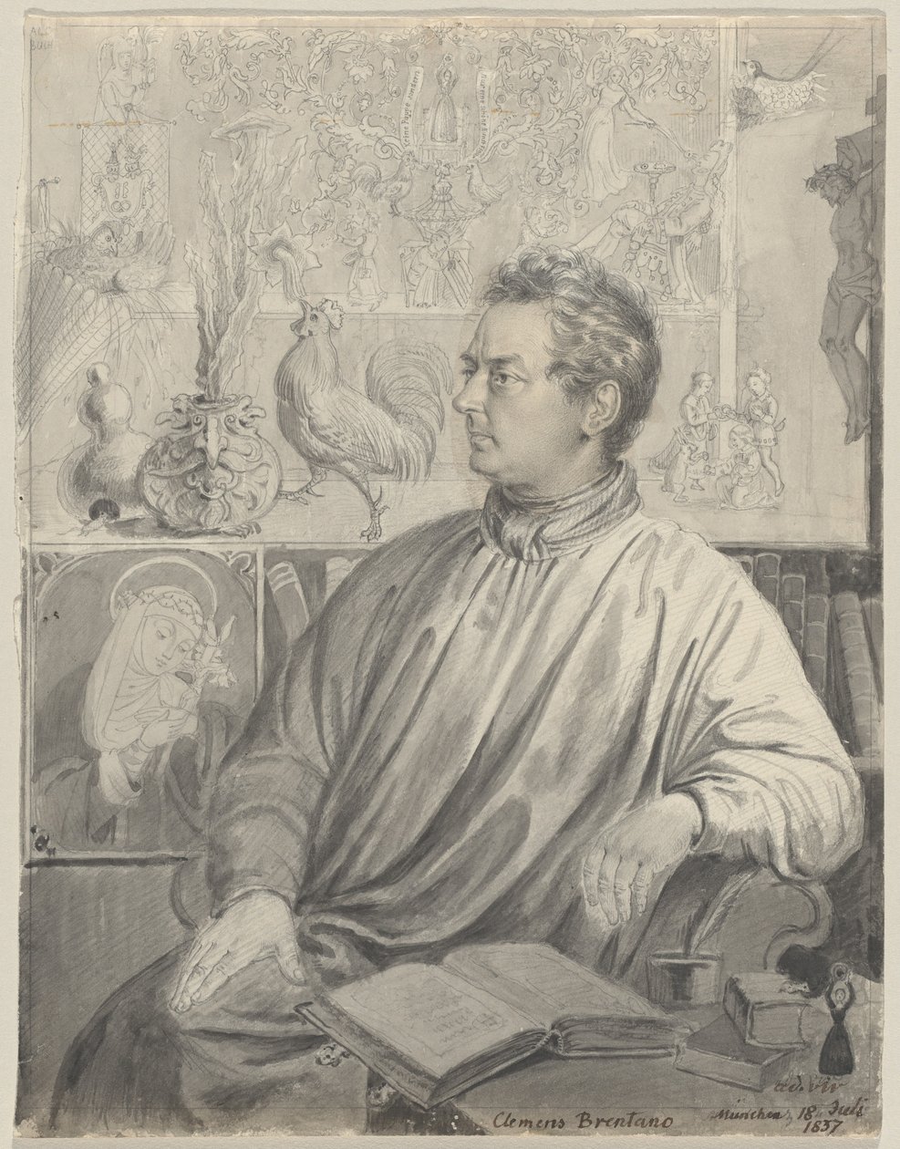 Clemens Brentano av Ludwig Emil Grimm