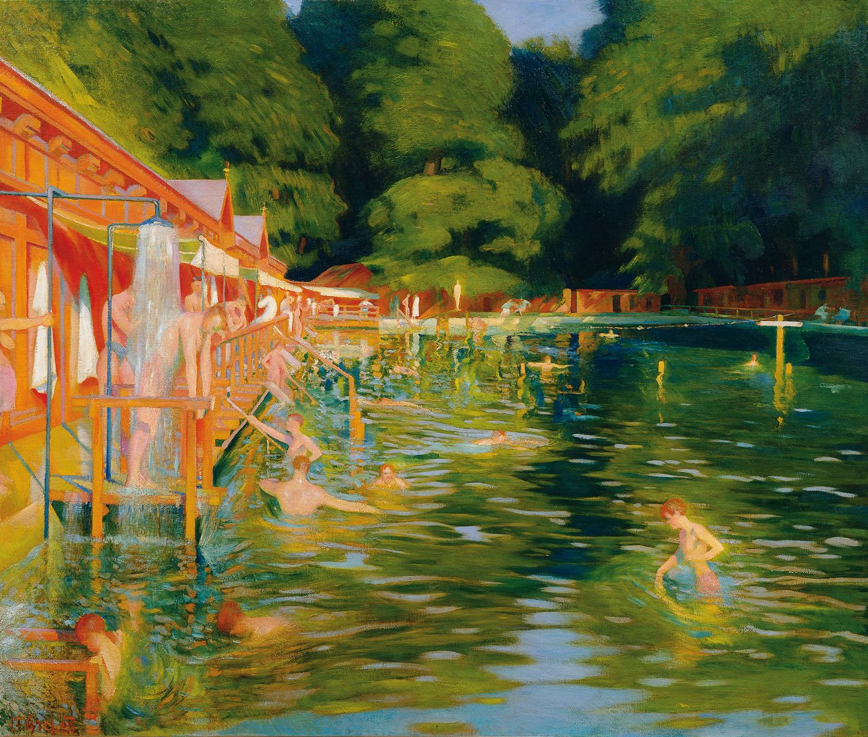 Simbassäng, 1905. av Ludwig Ferdinand Graf