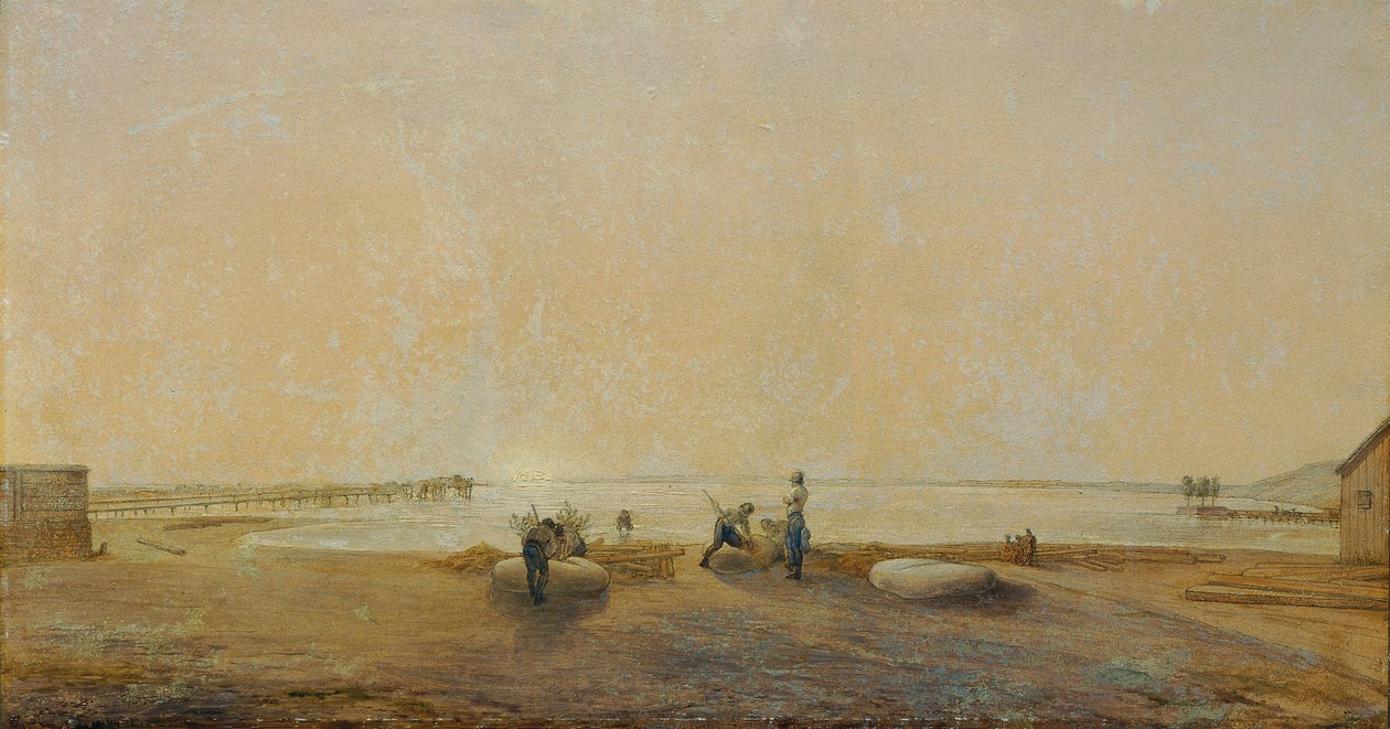 Landskap vid sjön Neusiedl av Ludwig Ferdinand Schnorr von Carolsfeld