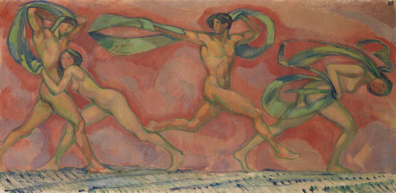 Dansfris, 1912. av Ludwig von Hofmann