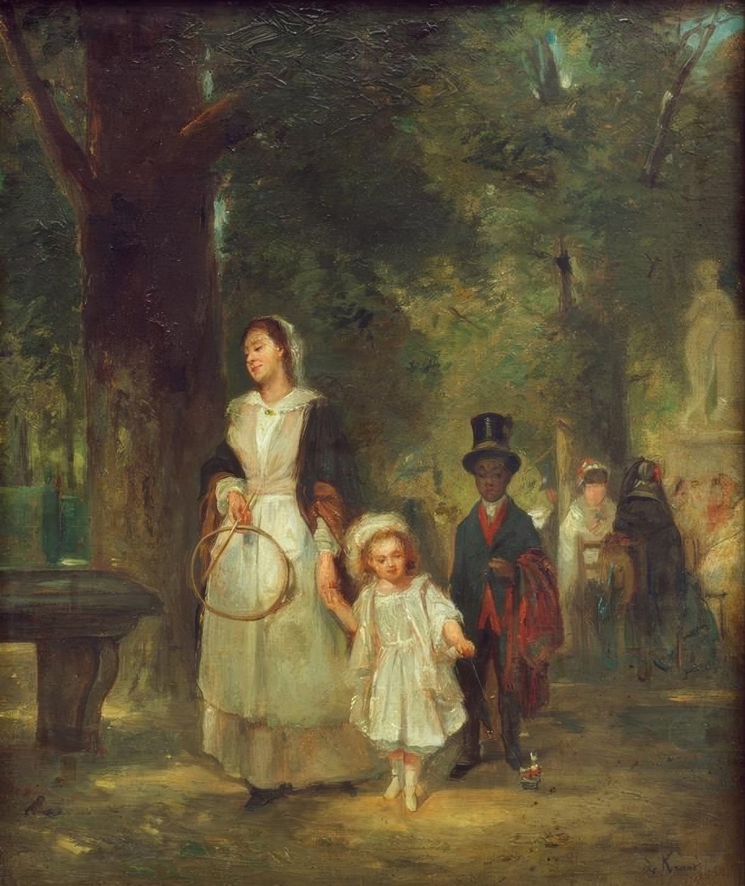Promenera i Tuilerierna av Ludwig Knaus