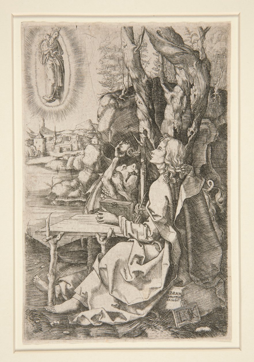 St John på ön Patmos av Ludwig Krug