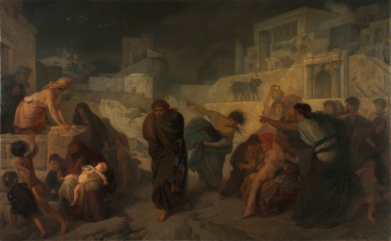 Jerusalem efter Kristi död av Ludwig Mayer