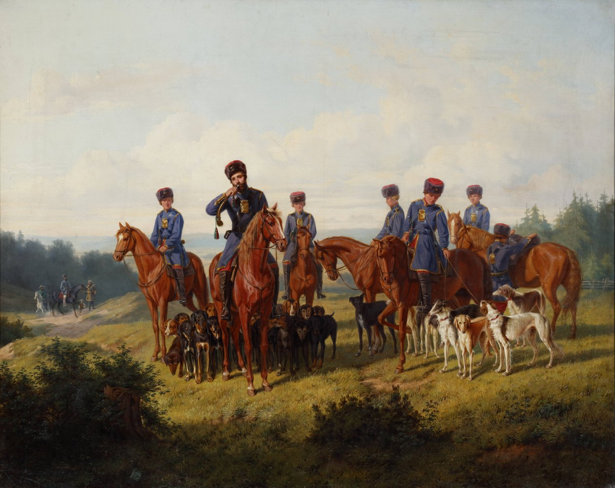 The Coursing, 1856. av Ludwig Pietsch
