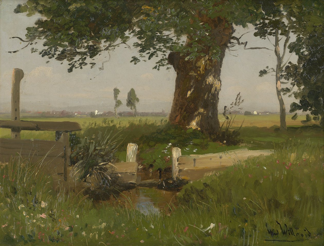 Somrigt ängslandskap i Kärnten av Ludwig Willroider