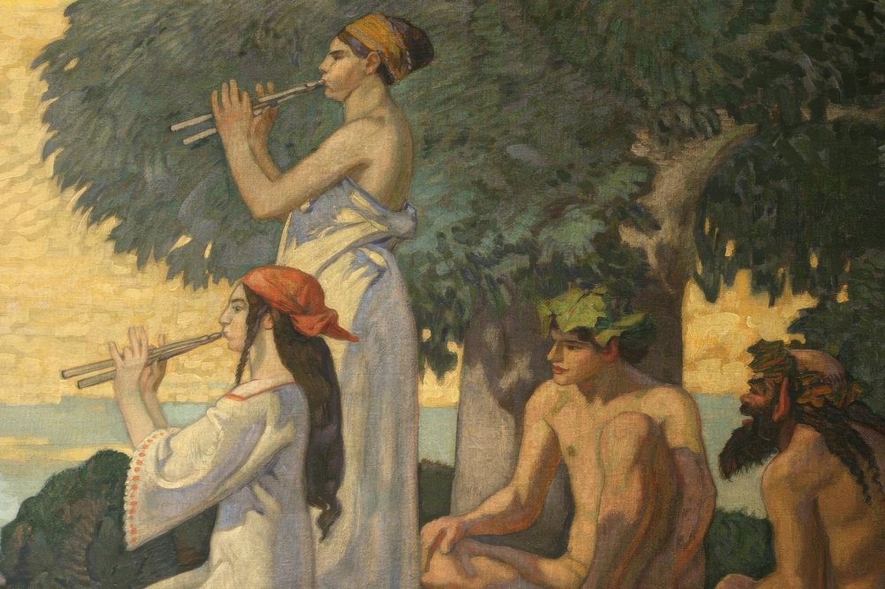 Dionysoszug av Ludwig von Hofmann