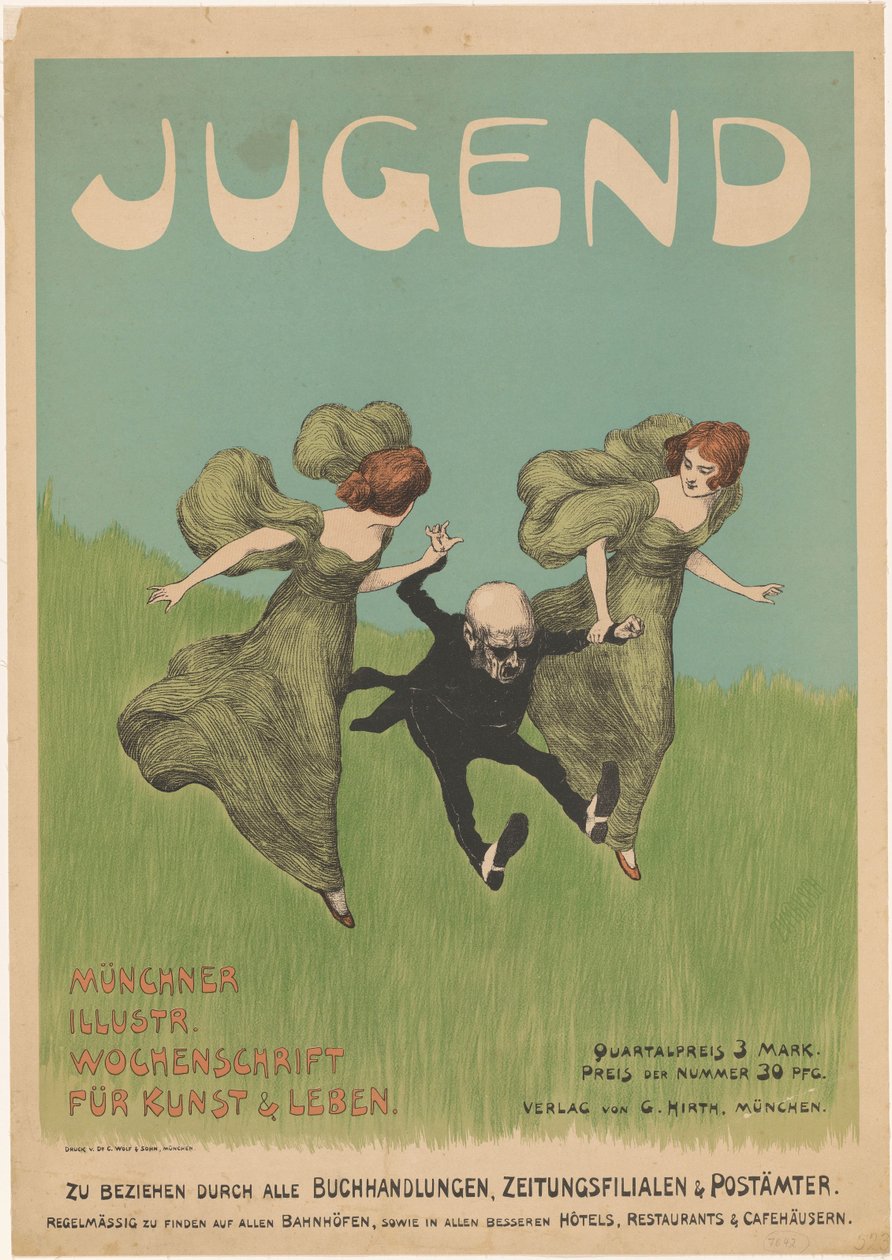 Affisch för tidningen Jugend av Ludwig von Zumbusch
