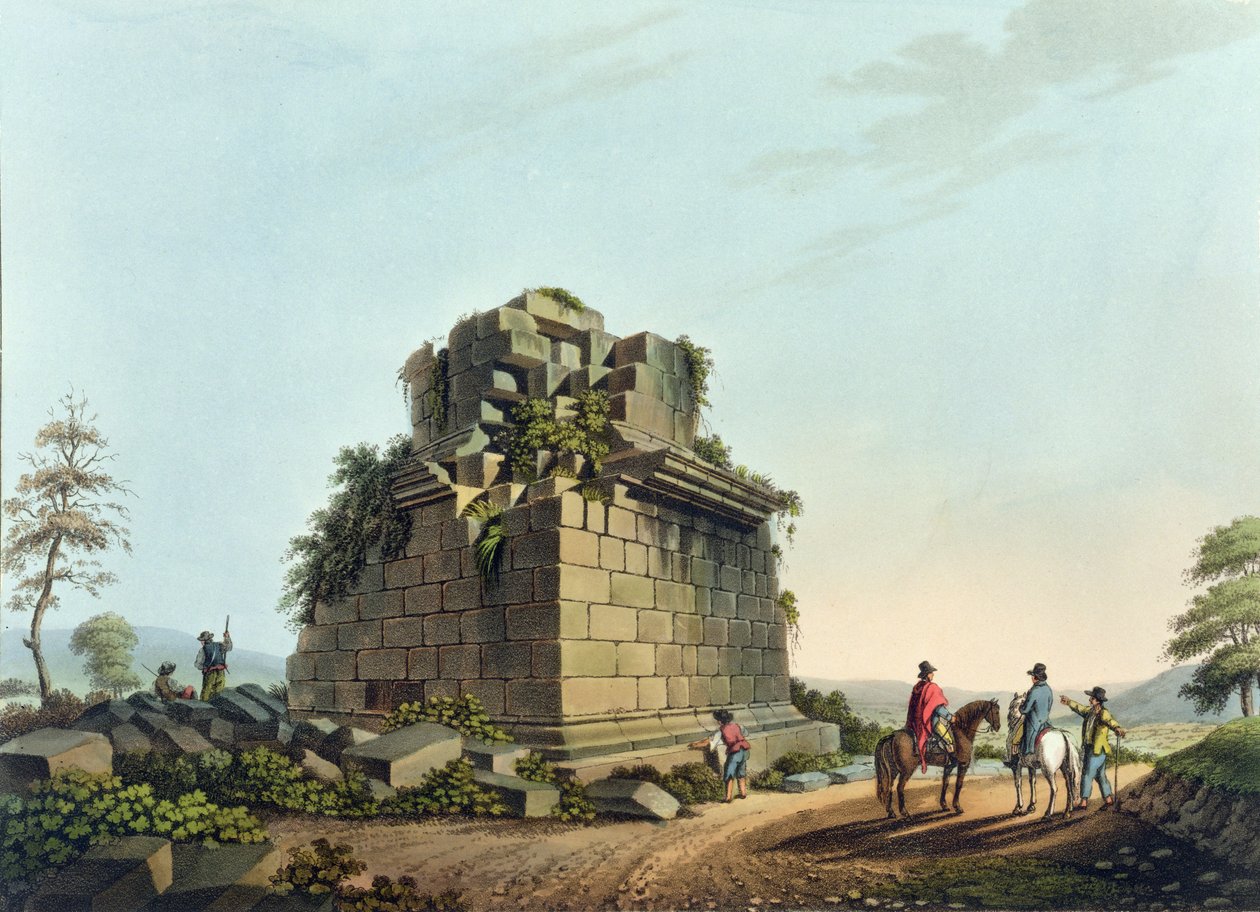 Basen av en kolossal kolumn nära Syracuse, skylt 28 från "Views in the Ottoman Dominions", pub. av R. Bowyer, 1809 (akvatint) av Luigi Mayer