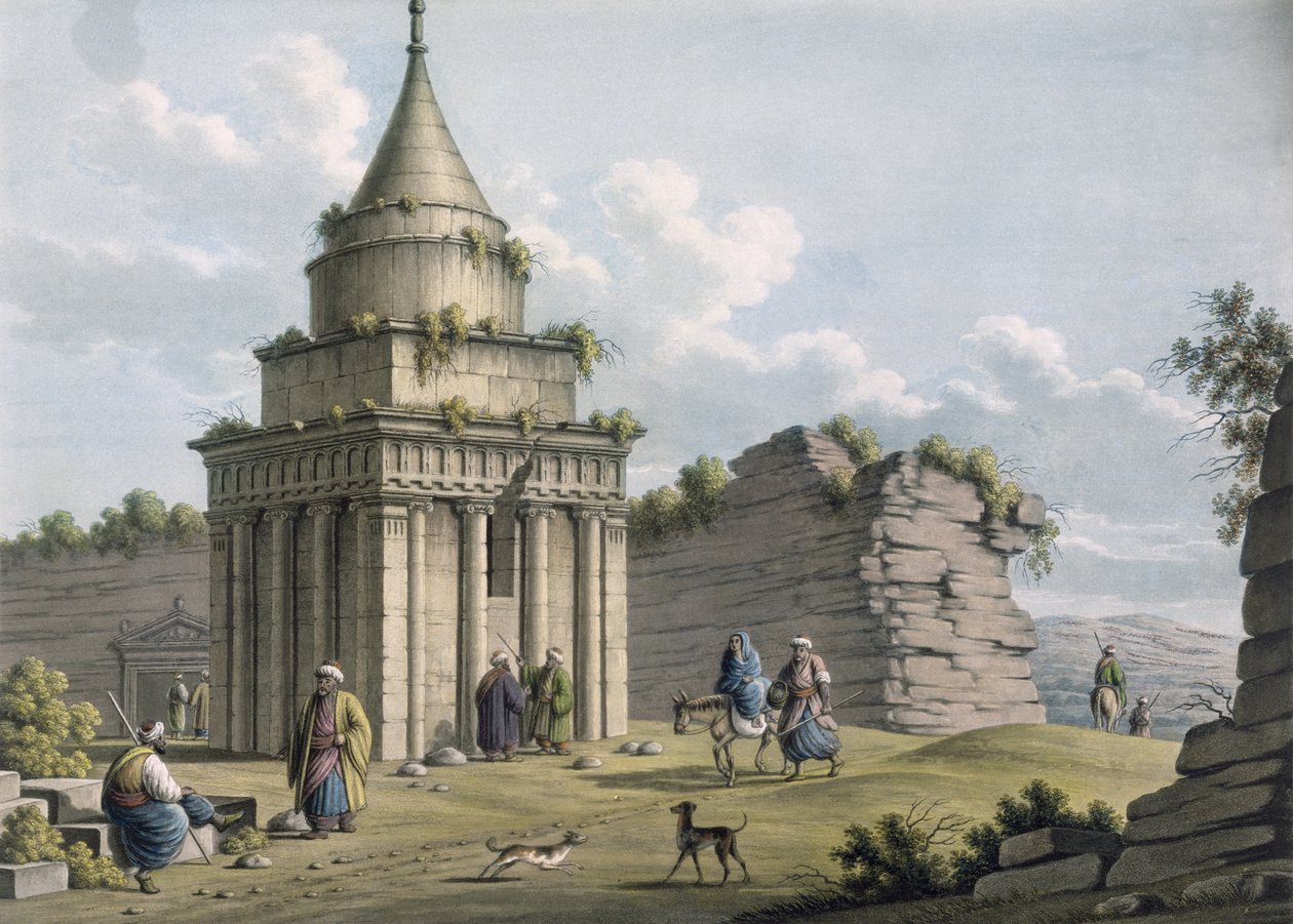 Absaloms grav, Jerusalem, pub. av William Watts, 1805 av Luigi Mayer