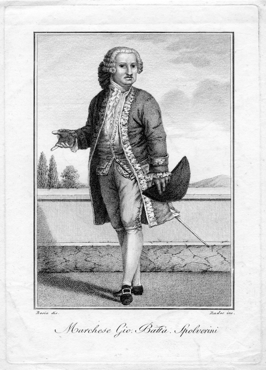 graverat porträtt av Luigi Rados d’après Jean Francois Bosio