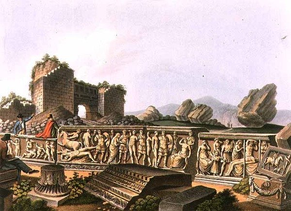 Fragment i Efesos av Luigi (after) Mayer