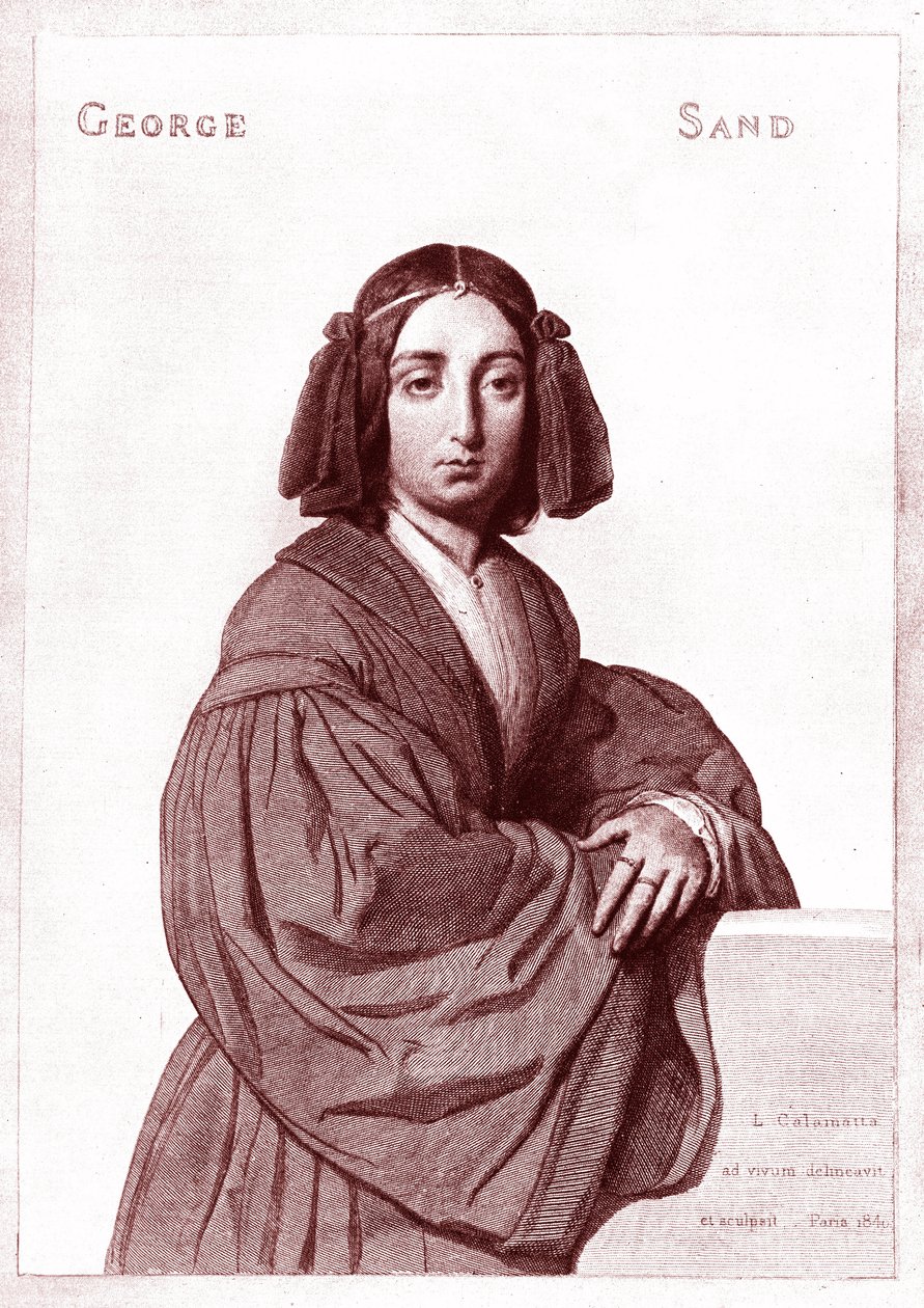 George SAND (1804-1876) av Luigi Calamatta