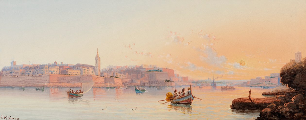 Marsamxetts hamn, Valletta, Malta av Luigi Maria Galea