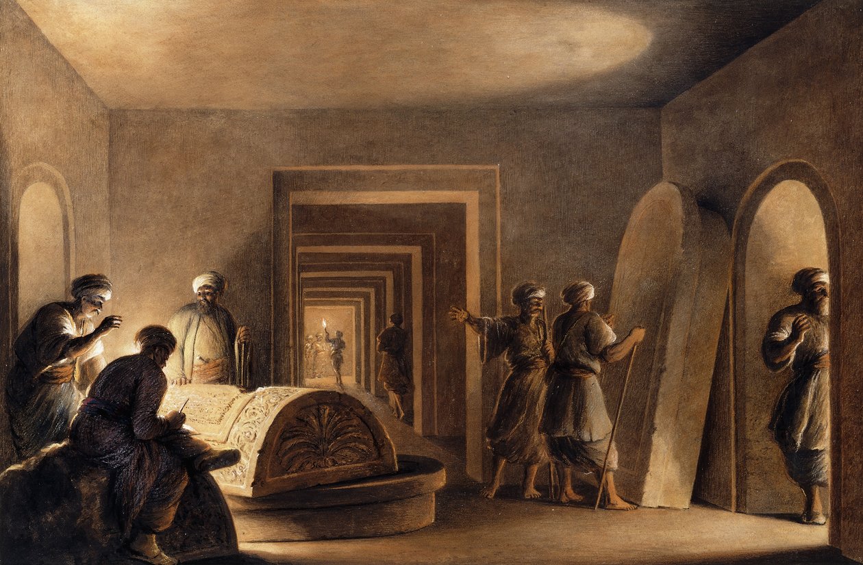 Figurer i egyptiska gravar, av Luigi Mayer