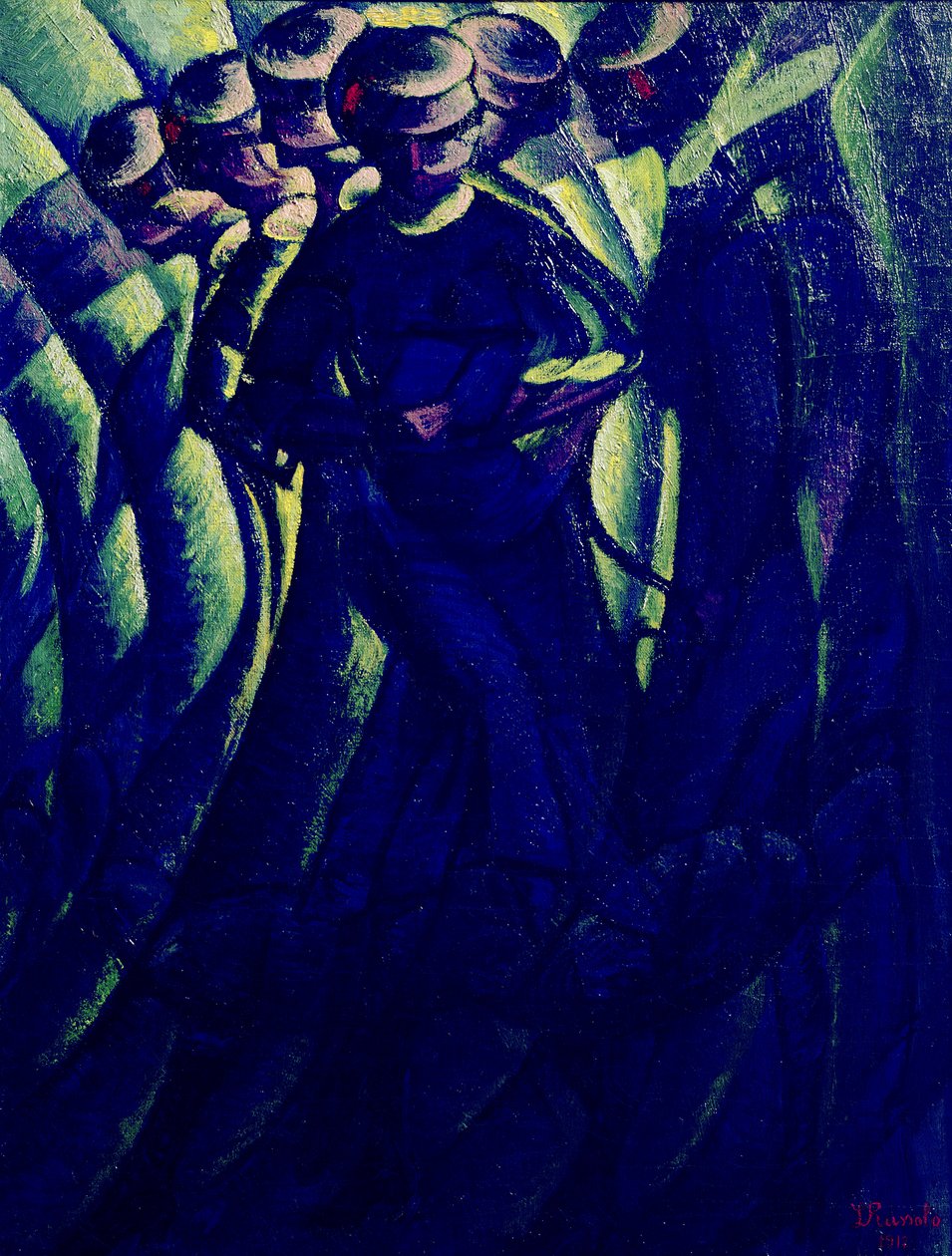 Sammanfattning av en kvinnas rörelser av Luigi Russolo
