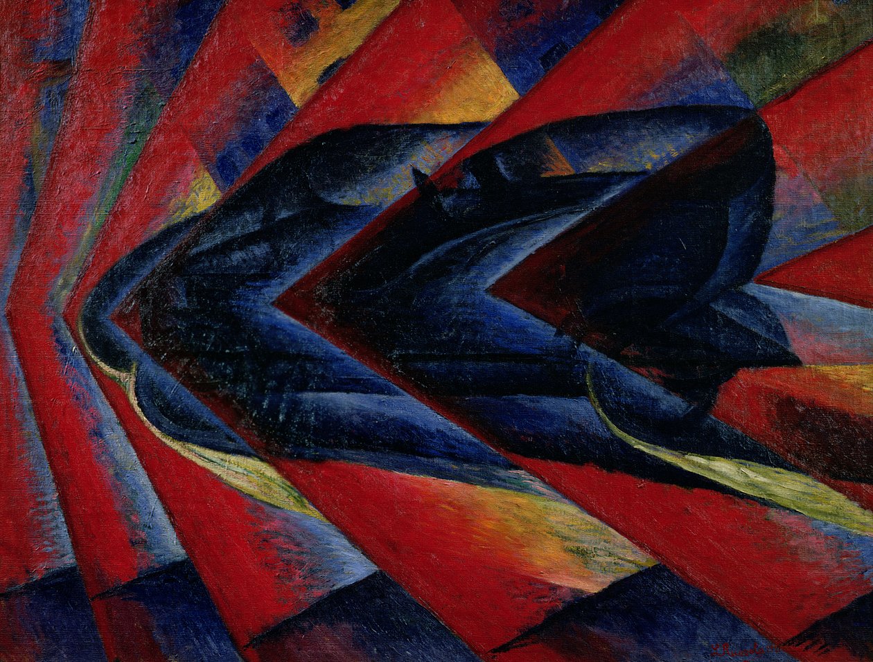 Dynamiken hos en bil av Luigi Russolo