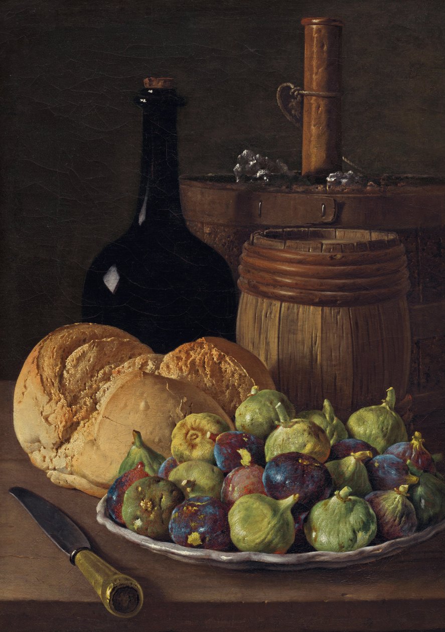 Still Life with Figs and Bread av Luis Egidio Melendez