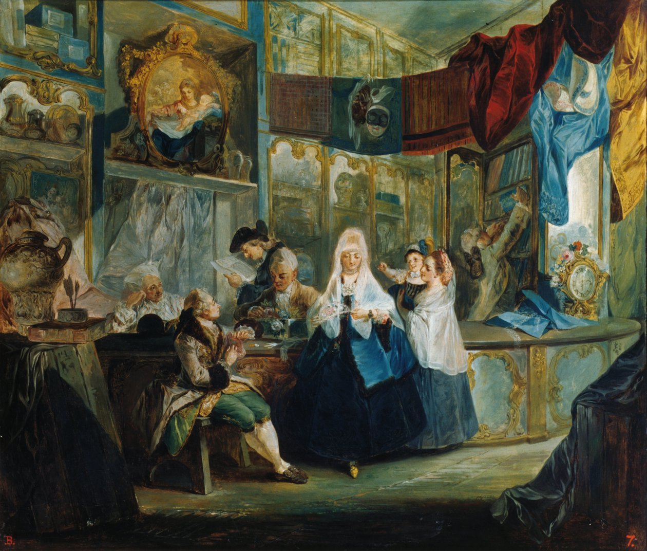 The Shop of anticuarian Geniani av Luis Paret y Alcazar