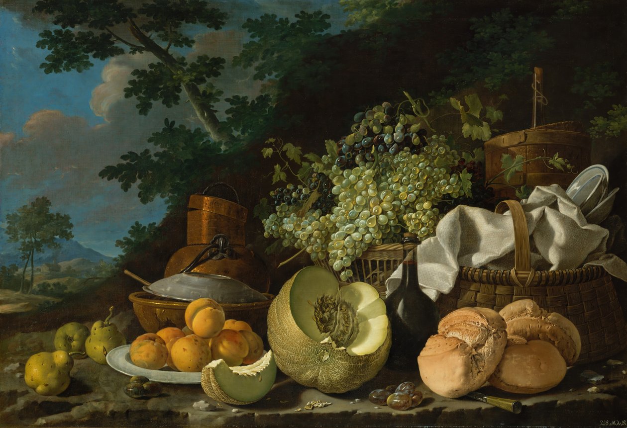Eftermiddagsmåltiden La Merienda, ca. 1772. av Luis Egidio Melendez