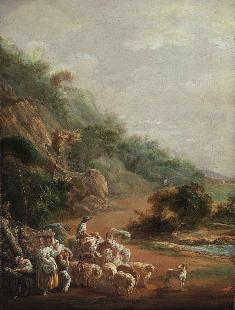 Scen med bybor (fragment) av Luis Paret y Alcazar