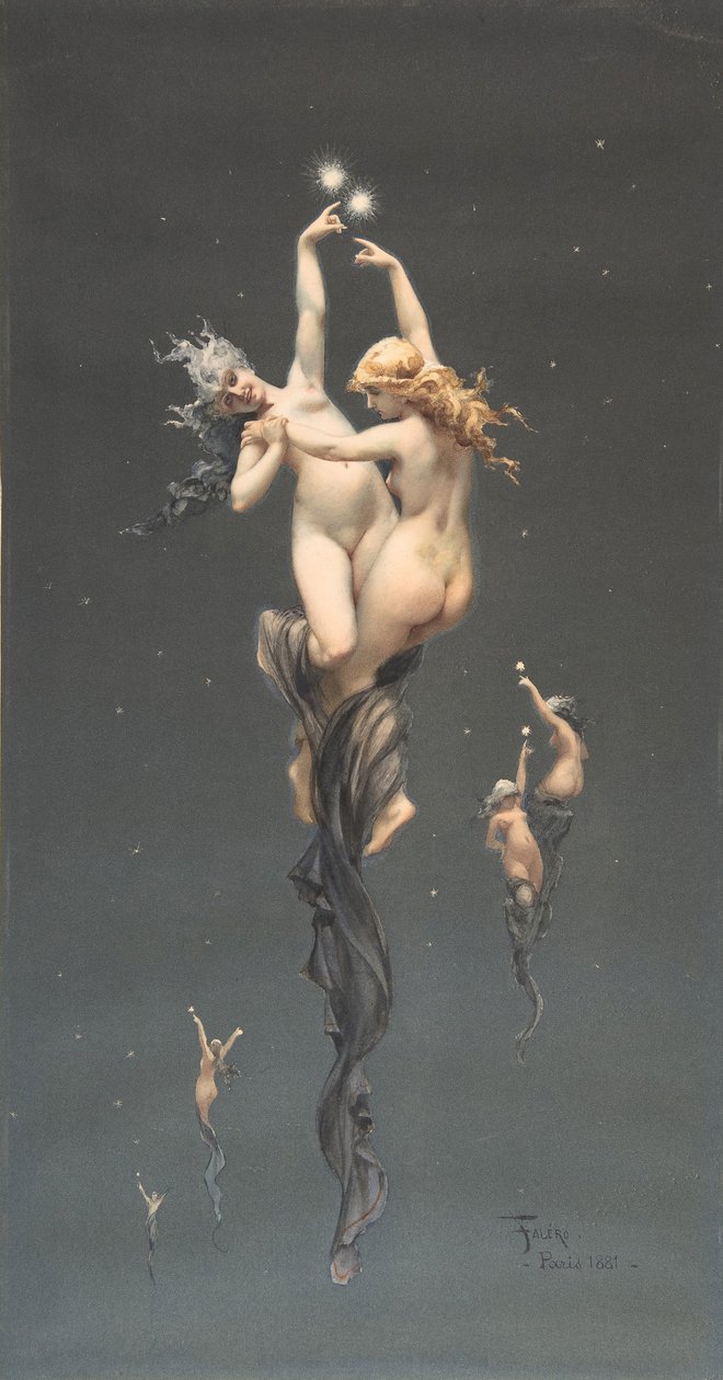 Tvillingstjärnor, 1851-96. av Luis Riccardo Falero