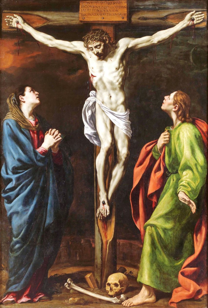 Spanska:  Calvario Korsfästelsen av Luis Tristán