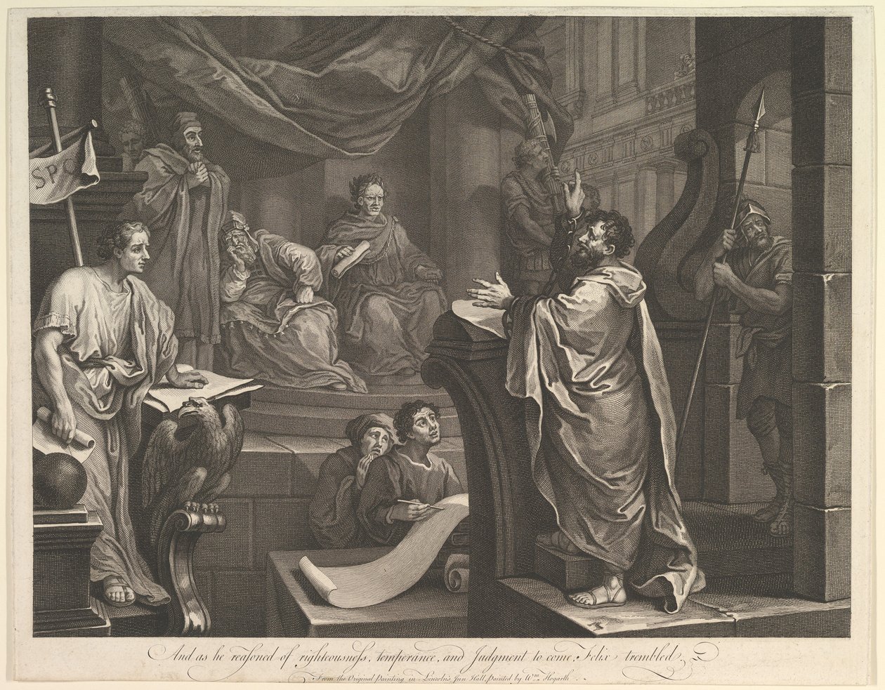 Paul Before Felix, 5 februari 1752. av Luke Sullivan