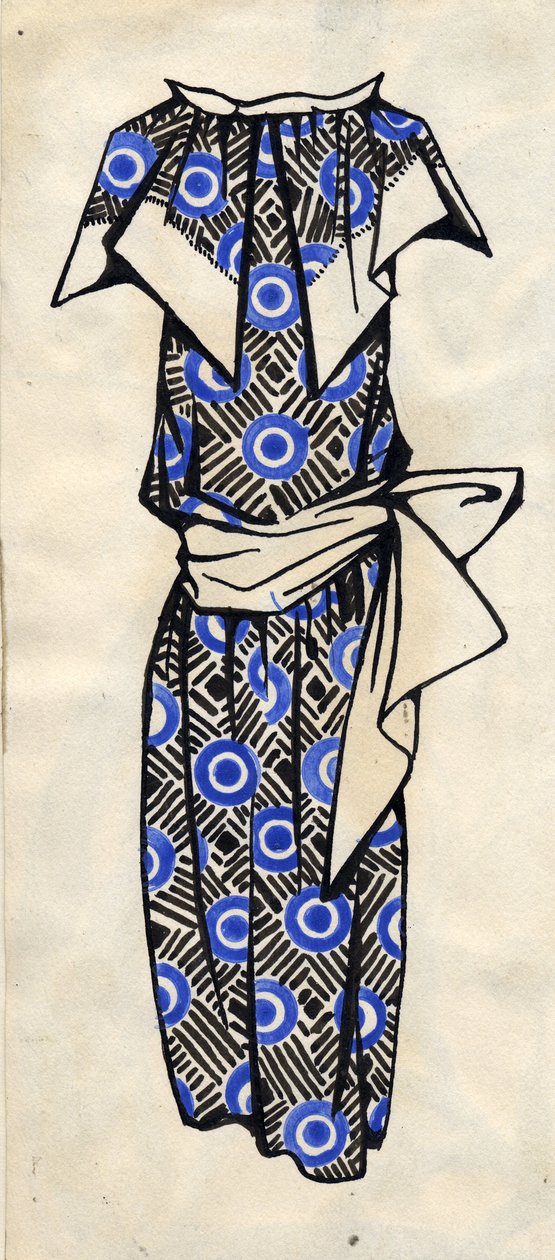 Design för en klänning, 1924. av Lyubov Sergeevna Popova