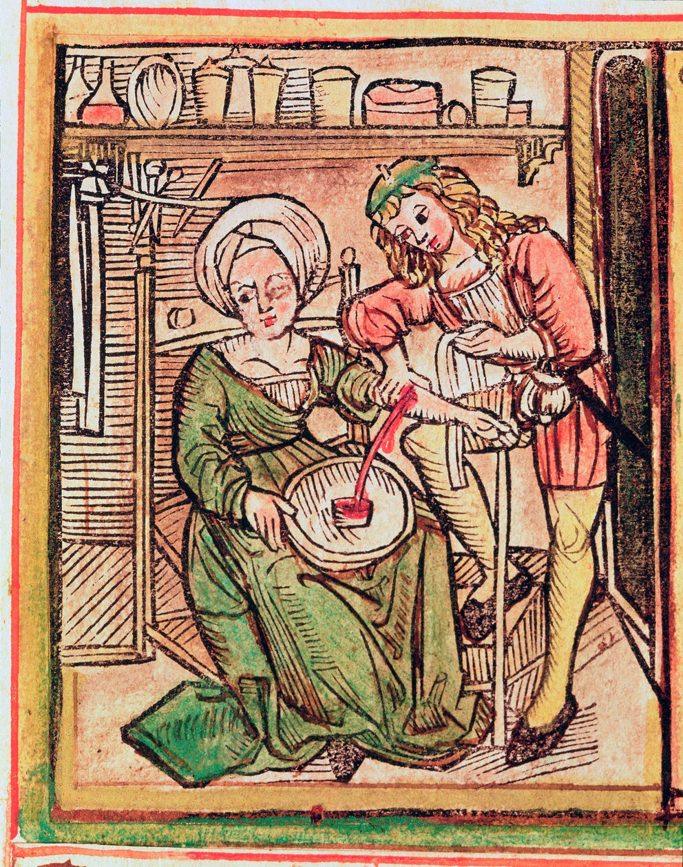 Blodutgjutning, ur "Tractatus de Pestilencia". av M, Albik