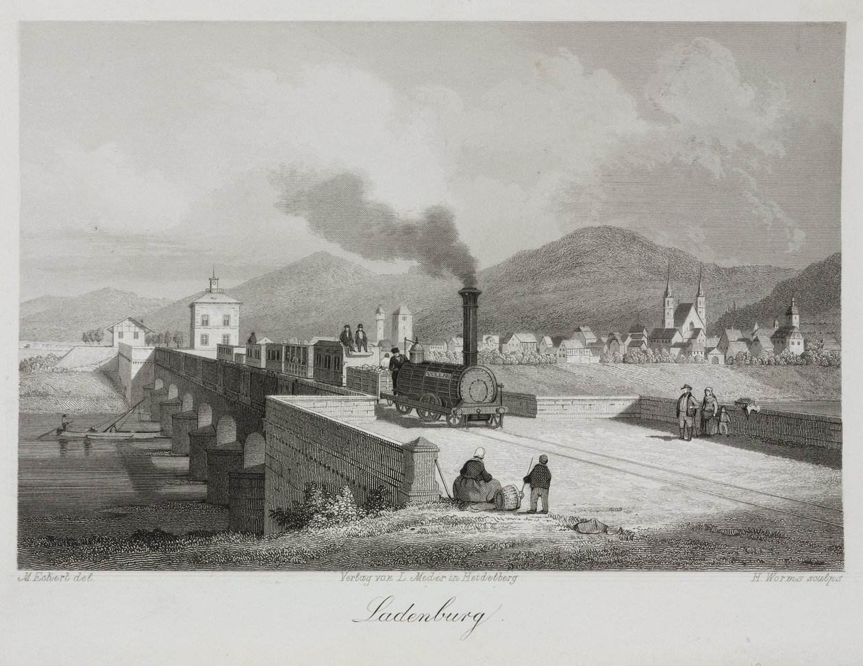 Ladenberg, graverad av H. Worms av M. after Echert