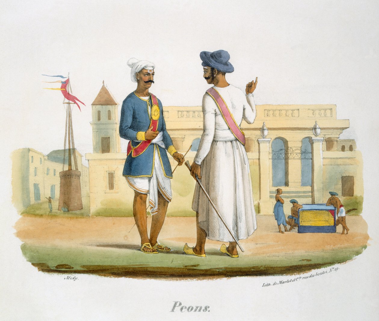 Peons, 1827-35 av M.E. Burnouf