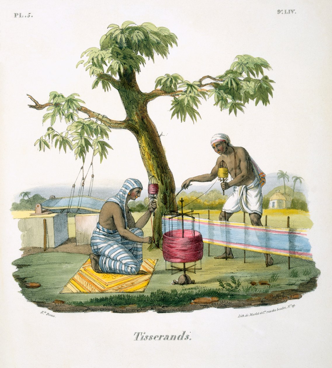 Mattvävare, 1827-35 av M.E. Burnouf