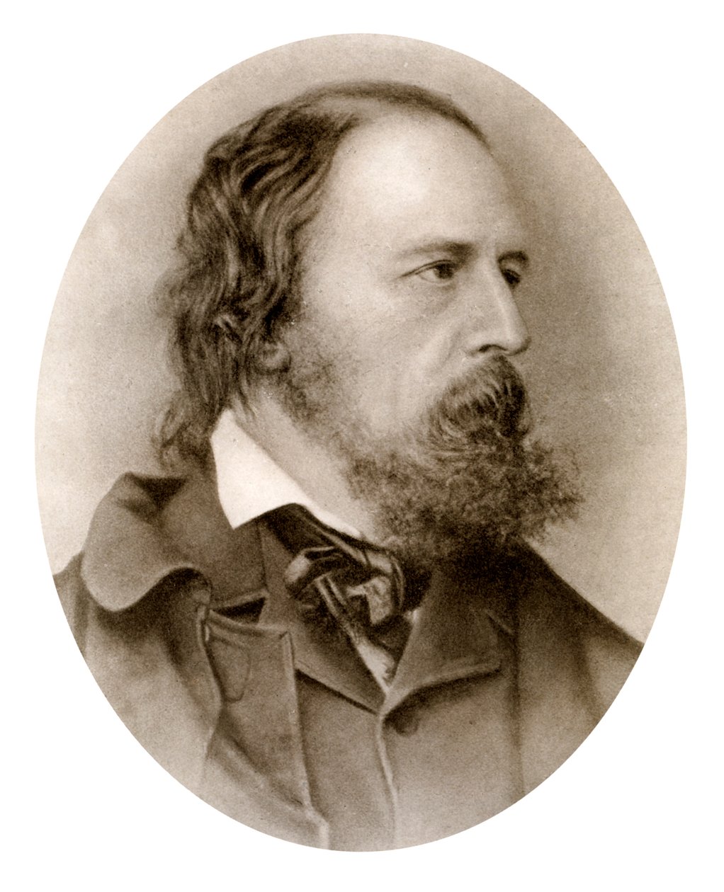 Alfred, Lord Tennyson, engelsk poet, 1909. av M Arnault